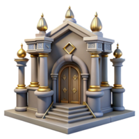 serene artistic Restored Mansion Grand Entrance Transparent Background original png