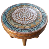 extraordinary modern Restored Mosaic Tabletop Geometric Pattern Isolated authentic png