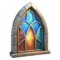 magnificent creative Restored Stained Glass Window Fragment Cutout Image original png