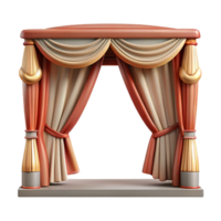 wonderful rustic Restored Theater Stage Curtains Drawn Element high quality png