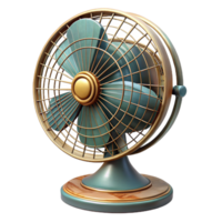 vibrant rustic Restored Vintage Fan Side View Isolated high resolution png