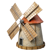 elegant modern Restored Windmill Sails Turning Transparent Background premium png