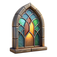 elegant artistic Restoring a Stained Glass Window Fragment Cutout premium png