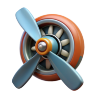 beautiful rustic Retro Airplane Propeller Spinning Transparent Background png