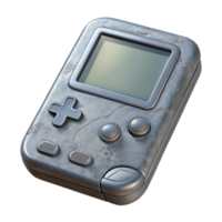 serene artistic Retro Game Console Grey Top View Isolated Element professional png