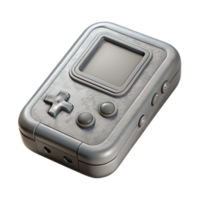 extraordinary rustic Retro Game Console Grey Top View Isolated Element professional png