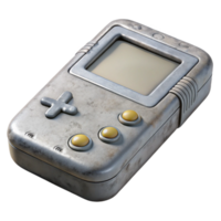 elegant minimalist Retro Game Console Grey Top View Isolated Element high resolution png