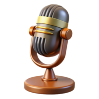 extraordinary artistic Retro Microphone with Stand Cutout genuine png