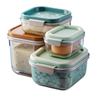 serene rustic Reusable Food Containers Set Glass Clear Cutout genuine png