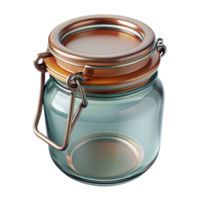 wonderful minimalist Reusable Glass Jar with Metal Lid Transparent Background genuine png