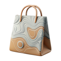 magnificent minimalist Reusable Shopping Bag with Floral Print Isolated premium png