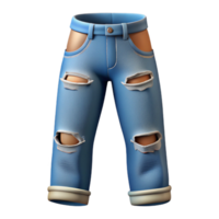 wonderful traditional Ripped Jeans Front View with Transparent Background png