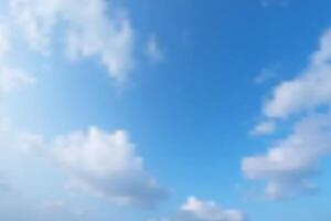 Bright blue sky with fluffy white clouds floating in the daylight. Blue Sky With Thin Clouds Concept. vector