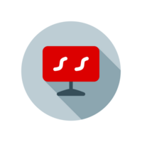 Design Illustration graphic of monitor icon with flat style. Suitable for UI, mobile design, web design, etc. Transparent background png