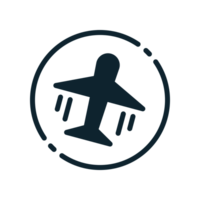 Design Illustration graphic of airplane mode icon with glyph style. Suitable for UI, mobile design, web design, etc. Transparent background. png