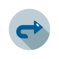 Design Illustration graphic of turn around icon with flat style. Suitable for UI, mobile design, web design, etc. Transparent background. png