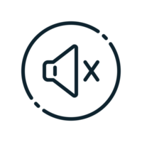 Design Illustration graphic of speaker mute icon with line style. Suitable for UI, mobile design, web design, etc. Transparent background. png