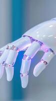 Advanced Robotic Hand with Futuristic Design Showcasing Precision and Innovation in Technology photo
