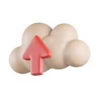 Cloud Data Upload 3D Icon png