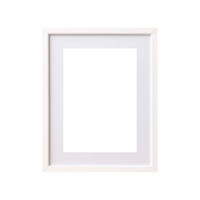 White Modern standard A4 A3 size picture frame mockup transparent , isolated background. Minimalist texture color with a mat, gallery, art painting photo framing png
