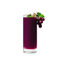 Grape juice transparent , isolated background. Freshly squeezed refreshing summer drink in a tall glass with garnish, healthy nutritious natural superfood png