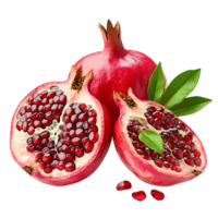 Fresh Pomegranate Slice Open to Expose Its Luscious Red Seeds png