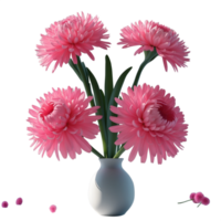 Elegant Pink Gerbera Daisies in a White Vase High Quality Stock Image png