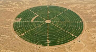 Desert Farming Innovation, A High Tech Agricultural System in Extreme Conditions, Farming in Arid Lands, Sustainable Agriculture, Green Revolution photo