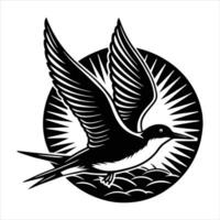 Common Tern Silhouette, Sterna vector