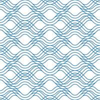 Blue Japanese wave pattern background lines vector