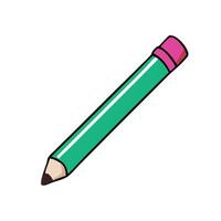 Simple Wooden Pencil with Pink Eraser and Sharp Tip for Writing and Drawing clipart vector