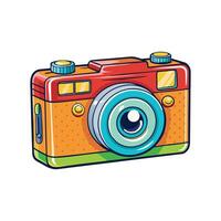 A cartoon camera on a white background vector