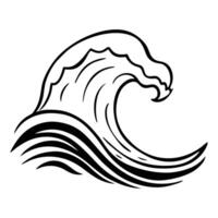A black and white drawing of a wave vector
