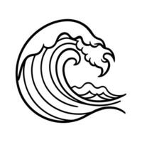 A black and white drawing of a wave vector