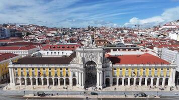 Awesome comercio square in Lisbon Lisbon District Portugal.. Architecture Europe Skyline. video
