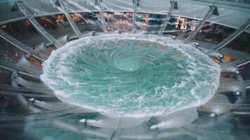 Artificial whirlpool in shopping mall Singapore video