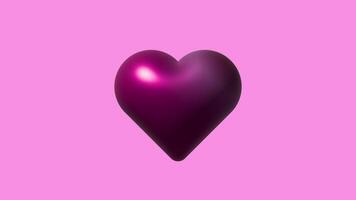 A smooth 3D heart animation with a glossy finish, perfect for romantic themes, Valentine's Day, love messages, and digital designs. Elegant motion and vibrant color enhance its visual appeal video