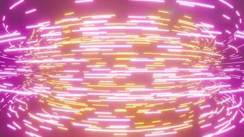 3D futuristic Neon Light Tornado background, Laser rays lights animations loop video