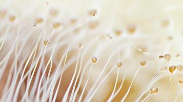 Experience the intricate beauty of tiny filaments in a soft, ethereal light. photo