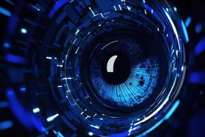 Explore the depths of a digital eye, showcasing a fusion of technology and artistry. photo