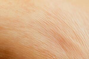 Intricate patterns and textures of human skin are displayed in this close-up. photo