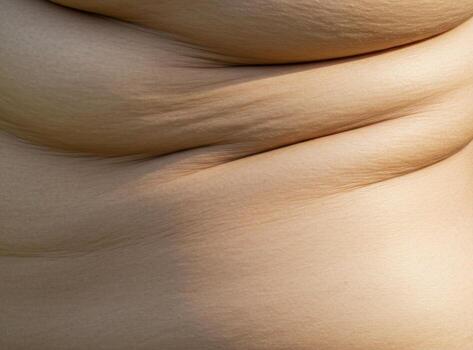 Intricate patterns of skin folds create a captivating textured backdrop. photo