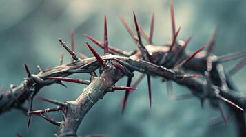 Crown of thorns Jesus christian photo, blank space photo