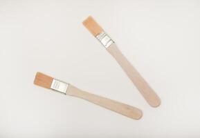 Two brushes on white background. Small brushes. photo