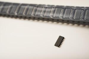 The circuit board is covered in packaging tape. photo