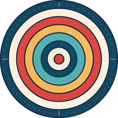 An illustration of a target with a circle in the center
