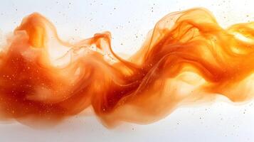 Graceful orange fluid. Generative photo
