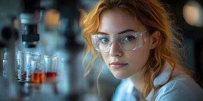 Lab scientist using generative photo