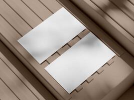 Professional Business Card Presentation on Modern Surface photo