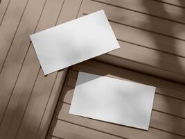 Modern Business Card Scene Featuring Neutral Tones and Textures photo
